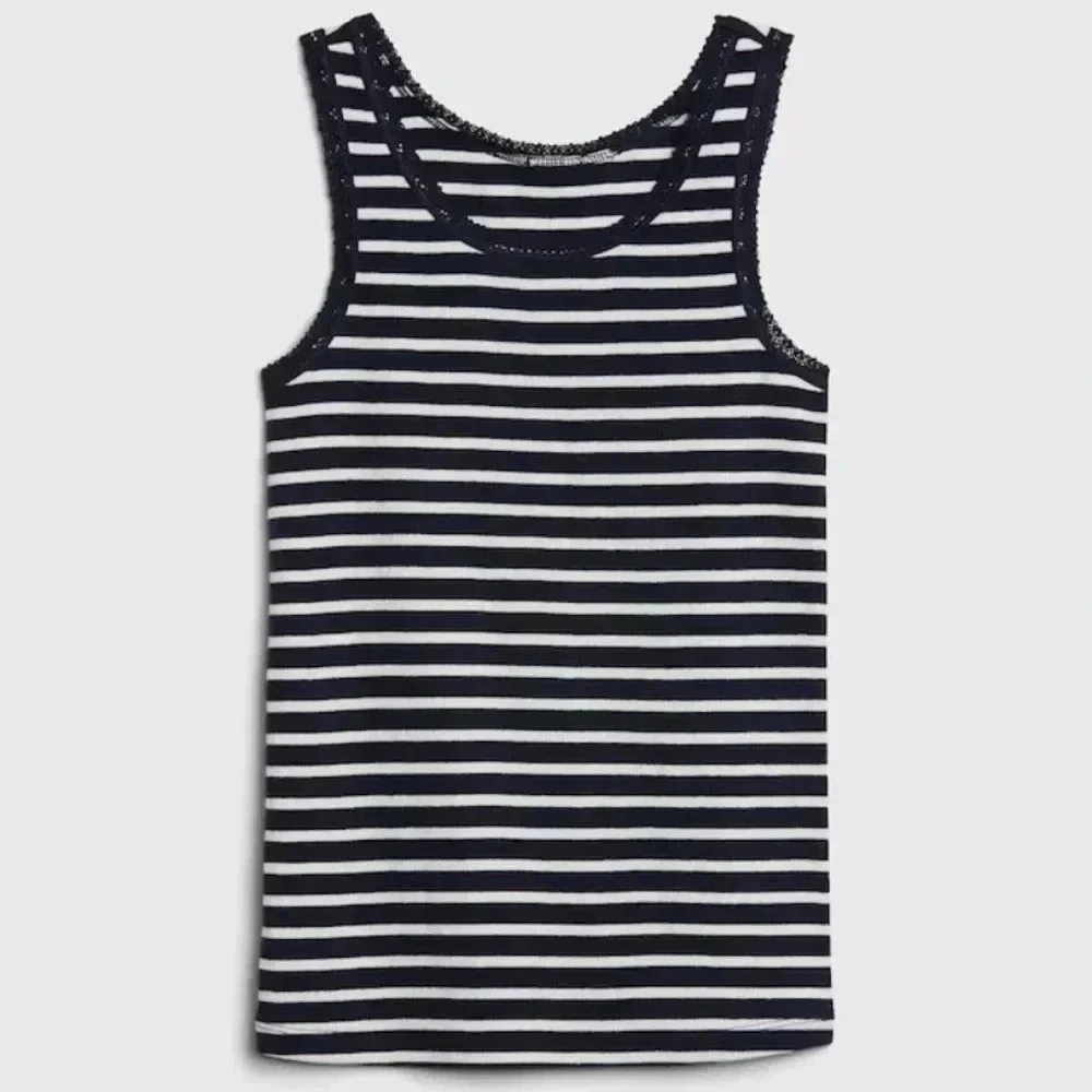 GAP Kids Navy Blue Girl’s Lace Trim Tank Girl’s Size L